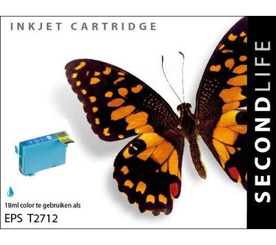 SecondLife  inktcartridge voor Epson T2712 blauw