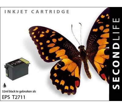 SecondLife inktcartridge voor Epson T2711 zwart