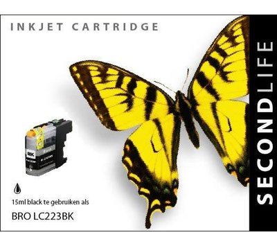 SecondLife inktcartridge voor Brother LC223BK zwart