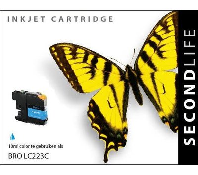 SecondLife inktcartridge voor Brother LC223C blauw