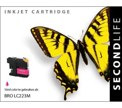 SecondLife inktcartridge voor Brother LC223M rood