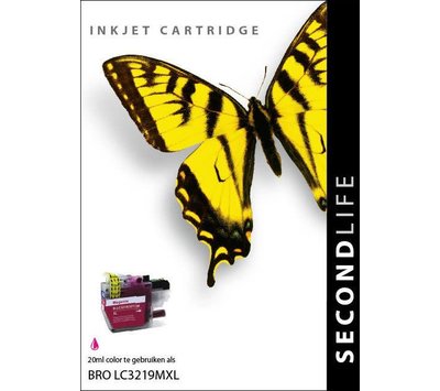 SecondLife inktcartridge voor Brother LC3219M rood