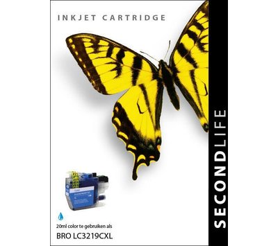 SecondLife inktcartridge voor Brother LC3219 blauw