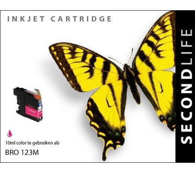 SecondLife inktcartridge voor Brother LC123M rood
