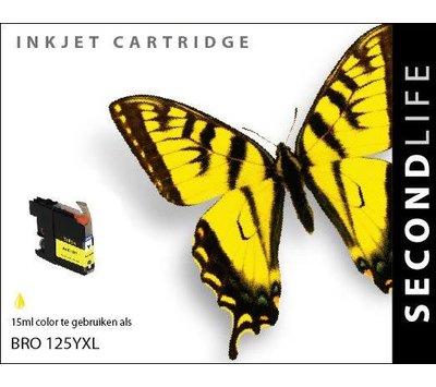 SecondLife  inktcartridge voor Brother LC125Y XL geel