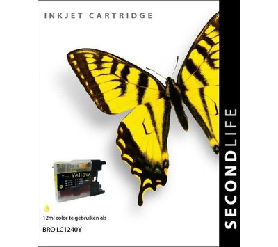 SecondLife inktcartridge voor Brother LC1240Y geel