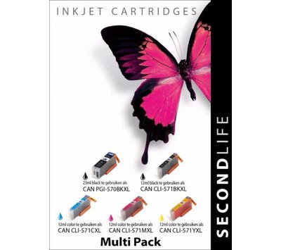 SecondLife inktcartridge voor Canon 570/571 XL multipack
