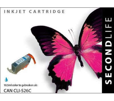 SecondLife inktcartridge voor Canon CLI526C blauw