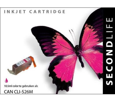 SecondLife inktcartridge voor Canon CLI526M rood