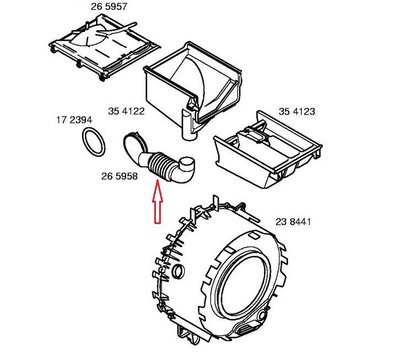 Bosch slang van wasmachine 00265958