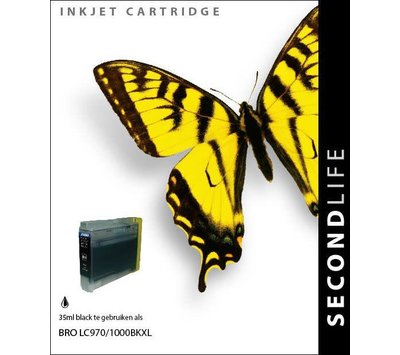 SecondLife inktcartridge voor Brother LC970 LC1000 XL zwart