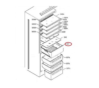 AEG groentelade van koelkast 2251517203