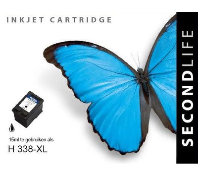 SecondLIfe inktcartridge voor HP338 XL zwart C8765E