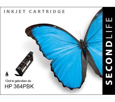 SecondLife inktcartridge voor HP364 XL foto-zwart