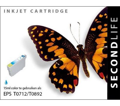 SecondLife inktcartridge voor Epson T0712 blauw