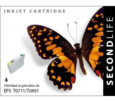 SecondLife inktcartridge voor Epson T0711 zwart