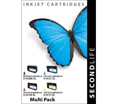 SecondLife inktcartridges voor HP950 / HP951 XL multipack