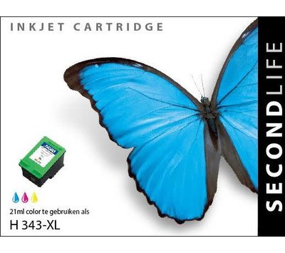 SecondLife inktcartridge voor HP343 XL kleur