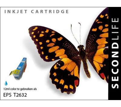 SecondLife inktcartridge voor Epson T2632 blauw