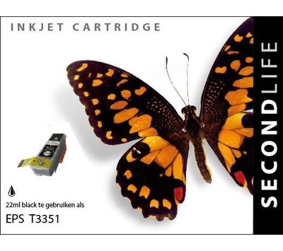 SecondLife inktcartridge voor Epson T3351 zwart