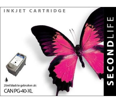 SecondLife inktcartridge voor Canon PG40 zwart