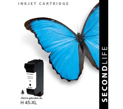 SecondLife inktcartridge voor HP45 XL zwart