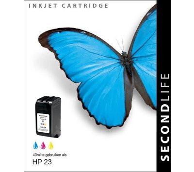 SecondLife inktcartridge voor HP23 XL kleur