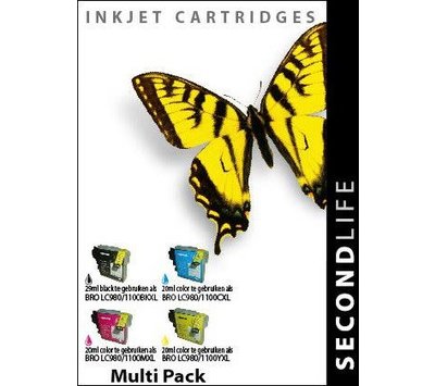 SecondLife inktcartridge voor Brother LC980 /1100 XL multipack