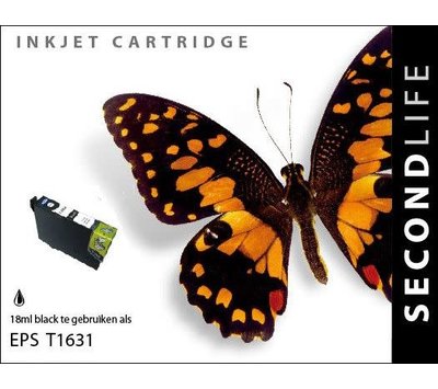 SecondLife inktcartridge voor Epson T1631 zwart