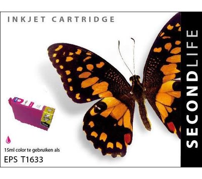 SecondLife inktcartridge voor Epson T1633 rood