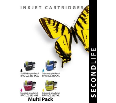 SecondLife inktcartridges voor Brother LC3213 Multipack