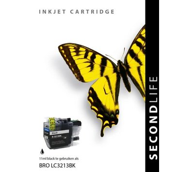 SecondLife inktcartridge voor Brother LC3213 zwart