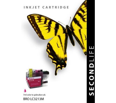 SecondLife inktcartridge voor Brother LC3213 rood
