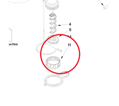 KitchenAid moer van pastapers W10895381