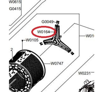 Samsung trommelkruis van wasmachine DC97-16036B