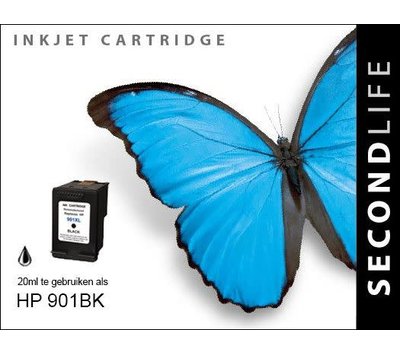 SecondLife inktcartridge voor HP901BK XL zwart