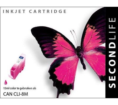 SecondLife inktcartridge voor Canon CLI8M rood