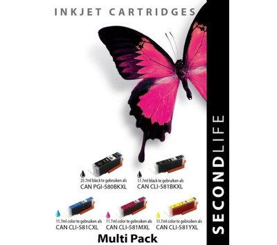 SecondLife inktcartridge voor Canon 580 / 581 multipack