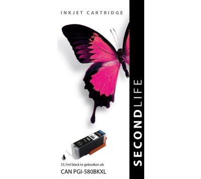 SecondLife inktcartridge voor Canon PGI-580 XL zwart