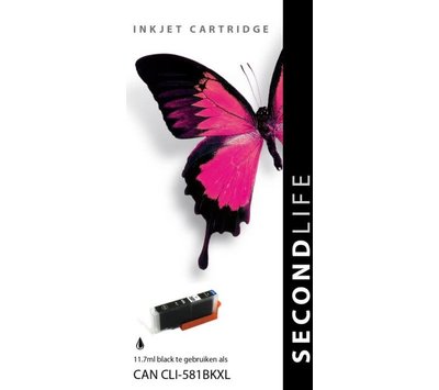 SecondLife inktcartridge voor Canon CLI-581 XL zwart
