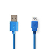 Nedis USB-A naar USB-A verlengkabel 3.0 3m CCGP61010BU30