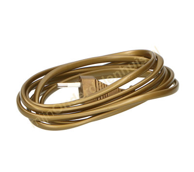 Universeel aansluitsnoer met stekker 2m goud 2x0.75mm²