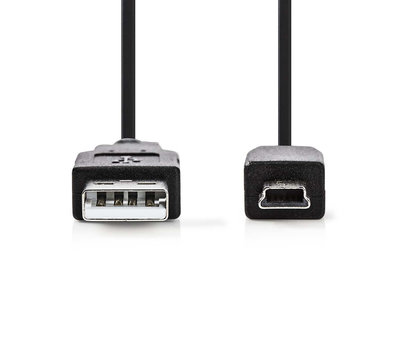 USB-A naar Mini USB-B kabel 2m CCGB60300BK20