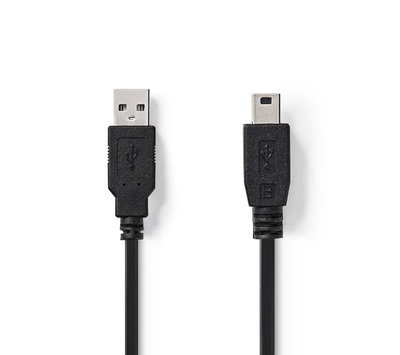 USB-A naar Mini USB-B kabel 2m CCGB60300BK20
