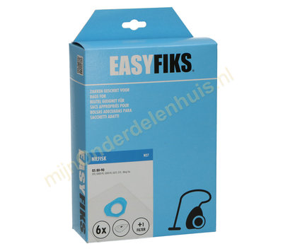 Easyfiks stofzuigerzakken voor Nilfisk GS80, GS90
