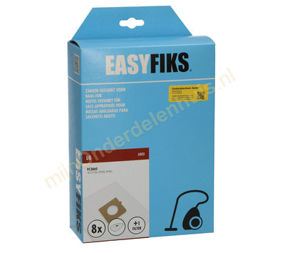 Easyfiks stofzuigerzakken voor LG VC3860