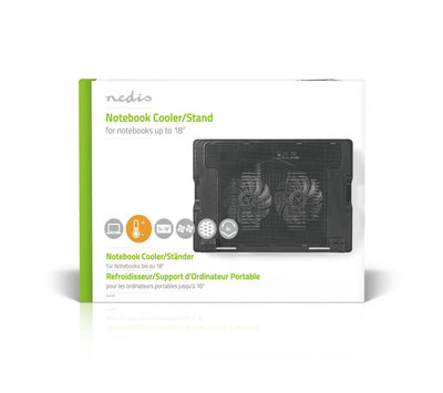 Nedis laptop standaard met koeler t/m 18" NBCR200BK