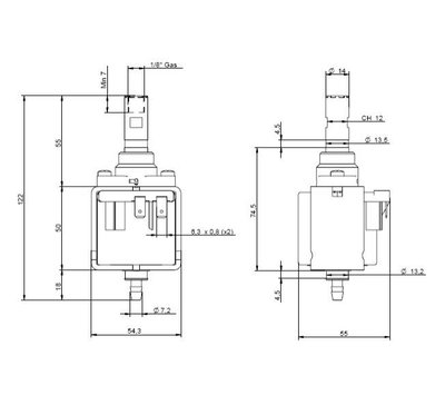 Ulka vibratiepomp voor koffiemachine EP8