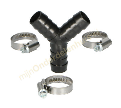 Universeel Y koppelstuk voor afvoerslang 19mm