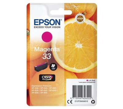 Originele Epson Inktcartridge T3343 rood C13T33434020